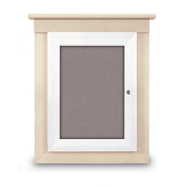 Sliding Glass Enclosed Letterboard, 48"x3, UV9005ACS-SATIN-BURGUNVL